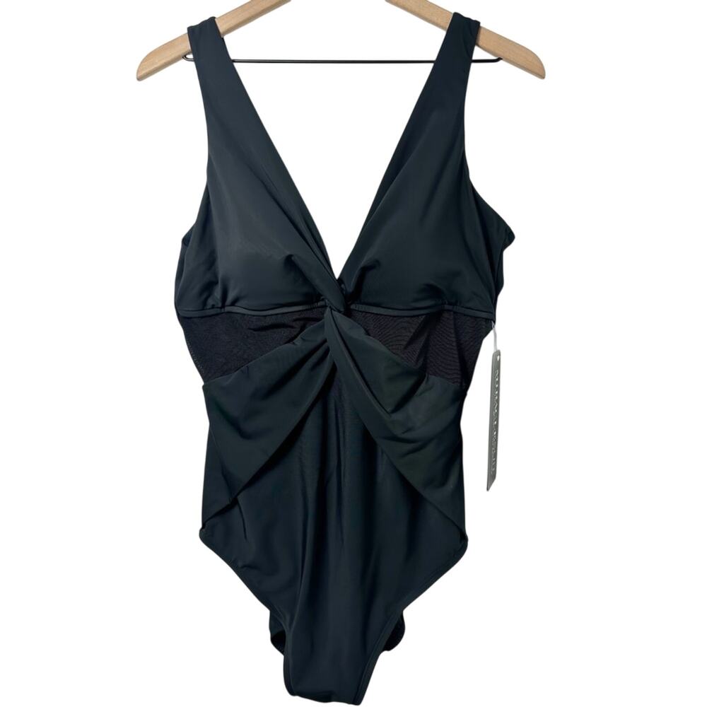 MIRACLESUIT BLACK ONE PIECE WOMEN SLIMMING SWIMSUIT SIZE 16 BRAND NEW WITH TAGS